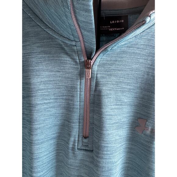 Under Armor Loose 3/4 Zip Shirt Blue EUC Heat Gear - Picture 8 of 8